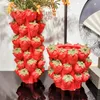 Vazen moderne eenvoudige stijl interieur decoratie plezier fruit handgemaakte keramische aardbei