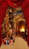 Indoor Fireplace Christmas Tree Pography Backdrop Printed Red Curtain Gift Boxes New Year Party Themed Po Booth Background8185423