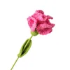 Flores decorativas de crochê de crochê feita à mão, estética de flor trajada à mão terminada para aniversário de casamento
