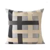 Pillow Black And White Leather Cases Luxury European Throw Covers Decorative Pillows For Couch Living Room Bedroom Car