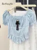 Blusas femininas beiyyingni mulheres verão arco de manga curta roques retalhos de retalhos amarelos mulheres lison kawaii blugues e camisas elegantes