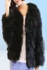 Luxury Warm Ladies Coat Ostrich Hair Pälskikt Kvinnor Kort kalkon Fjäderjacka Vinterlång ärm Overcoat WhiteBlackBlume7814350