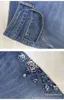 Calças de jeans femininas calças de jeans flora