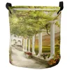 Laundry Bags European Style Dream Corridor Courtyard Dirty Basket Foldable Home Organizer Clothing Kids Toy Storage