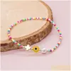 Pulseras de encanto 20 piezas/lote Pearl Christian Cross Evil Eye Charms Beaded Colorf para mujer como joyería de moda de speical Drop entrega dhzdf