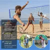 Pallavolo 3m/4m/5m/6m Standard di piegatura portatile Easy Setup Tennis Net Badminton e Volleyball Net per l'allenamento sportivo all'aperto