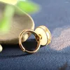 Cluster Rings Gold Plated Natural Jade Rotating 925 Pure Silver For Women Vintage Luxury Gemstone Lucky Ring