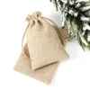 Opakowanie prezentów Jinsnzz 10 szt. Multi kolorowe torby do przechowywania juty świąteczne przyjęcie ślubne pakiet tkaniny sznurka 7x9/10x14/13x18cm