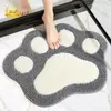 Bath Mats Cute Non-slip Super Absorbent Foot Print Bathroom Carpet Rug Pad Carpets Microfiber Mini
