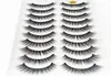 2020 Nya 10 par 100 Real Mink Eyelashes 3D Natural False Eyelashes Mink Lashes Soft Eyelash Extension Makeup Kit Cilios 3D1099826931