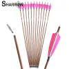 Arrow 6/12st Bow Arrows Carbon Arrow Compound/Recurve Bow and Arrow Achery Hunting Bow ID 6.2mm Shooting Sport Löstagbar pil