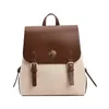 Backpack 2024 Summer Feminino Feminino Tecido PU PU Casual Retro Premium Saco de alta capacidade