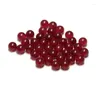 Estatuetas decorativas 50pcs/lotes rubi bolas de 2/3 mm de diâmetro resistente ao desgaste corundum jóias sintéticas