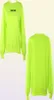 دارلينجا ستريت أزياء فضفاضة نيون الأخضر من النوع الثقيل للنساء السحب خطاب طباعة وصولية شتوية شتوية هوديز Kpop الملابس T26330314