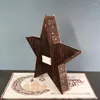 Wall Lamp Ramadan Festival LED Star Lights Wood Light Elegant Decoration Eid Islamic Battery Supply