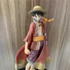 Comics Heroes 17cm Anime One Piece Monkey D Luffy The Red Cloak PVC Action Figure 15th Anniversary Model Toys For Kids Gift 240413