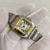 Vere foto signore in scatole originali guardano donne piccole piccole dimensioni da 22 mm al quarzo numeri romani romano 18k bracciale in acciaio bicolore oro giallo w20012c4 orologi da donna