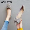 Повседневная обувь Asileto Korea Женщины квартиры заостренные пальцы на нога