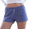Women's Shorts Women Summer Kawaii Casual Slim Fit Elastic Waist Floral Short Pants Buttons Y2k Pajama Sweatshorts Streetwear