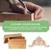 Decorative Figurines 10 Pcs Wood Carving Decal Carved Mouldings Corner Applique Home Door Decor For Cabinet Windows