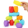 Rainbow Wood Balancing Stacking 11 stenen milieuvriendelijk stapelstenen educatief leergebouw blokkeren