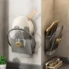 Küche Aufbewahrungspotentdeckerhalter wandmontiertes Hängen für Pfanne Organizer Schranktür und Wand
