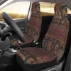 Car Seat Covers Bohemian Boho Ornate Accent Universal Cover Off-Road Suitable For All Kinds Models Front Rear Fabric Protector