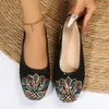 Casual Shoes Women Causal Flats 2024 Fashion Print Bow Low Heels Ladies Ballrt Bohemian Zapatos