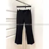 Women's Pants High Quality! 24 Early Spring Slit Waist Thin Show Leg Length Fit Stretch Section Straight Nine-minute Trousers