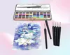 Målning levererar Seamiart 50Color Solid Watercolor Paint Set Portable Metal Box Watercolor Pigment för nybörjare Ritning Watercolo1333071