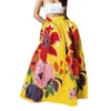 Stijlvolle grote bloemen bedrukte vrouwen rokken elegante hoge taille aline lange maxi rok 2024 casual los strand feestvakantie 240403