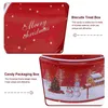 Storage Bottles Christmas Tin Box Gifts Boxes Candy Containers Metal Holder Iron Case Small
