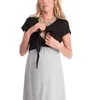 Maternidade Vestidos Novos vestidos de enfermagem de maternidade Vestido de algodão de algodão de verão para mulheres grávidas que amamentam lactação vestido de festa 240413