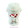 Dog Apparel Christmas Snowman Hoodie For Hiking Walking Camping Jackets Small Large Dogs Theme Coat Puppy