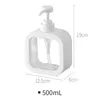 Flüssige Seifenspender 300/500 ml klares Plastik Shampoo Handflaschenbehälter Pressblende leere Flaschen Badezimmer Duschgel