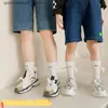 Calzini per bambini Nuovi bambini con calzini magnetici per bambini e calzini Solido e divertenti Calzini Sports Sports Tube Cavai Socks Q240413