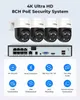 IP -камеры H.View 8CH 4K 5MP 8MP CCTV Система камеры безопасности PTZ Домашнее видеоролика