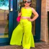 Summer Childrens Clothing Set för Baby Kids Girls Halter Crop Topswide Ben Pants Toddler Child Girl Outfits 18y 240408