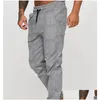 Herrbyxor herr sport jogger casual plädbyxor mode streetwear last fitness gym sweatpants kläder droppleverans kläder cl dhmlf