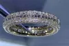 Choucong Brand Luxury Jewelry 925 Sterling Silver Fill Full T Princess Cut White Topaz CZ Diamond Gemstones Party Moissanite Women4167885