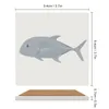 Bord Mats Giant Trevally Ceramic Coasters (Square) Animal Pot Anti Slip White