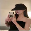 Beanie/Skull Caps Letter Invertered Triangle Top Hat Summer Outdoor Minimalist UV Protection Large Brim Sun Hatl240413