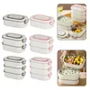 Dinnerware Portable Divided Stainless Steel Lunch Box Leak Proof Design Microwave Safe Ideal For Travel Exercise And Studying 3 Layer