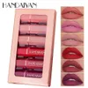 6pcs Liquid Lipstick Set Femmes Matte Matte Sexy Sexy Red Velvet Lip Blosses Fashion Cosmetics Cosmetics Tool Develto-Tool 240411