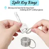 Keychains Anillos de llave de bricolaje colgante de muñecas de llavero que prepara la línea plana abierta bucle joyería accesorio de accesorio de accesorios ganchos rotativos