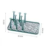 Kitchen Storage Dish Drain Rack Dinnerware Organizer Tray Plate Drying Shelf Plastic Cups Display Stand Drainer Holder