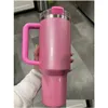 MUSS US STOCK COSMO PINK PARADA 40OZ in acciaio inossidabile in acciaio inossidabile Cambuco di marca Flamingo 40 Oz Queencher H2.0 Valentines Day Gift Mug Otlyo