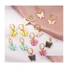 Candelier Dangle New Fashion Pendings Color Acrílico Mariposa pequeña Color Fresh Sweet Parring Fast Barco Drop entrega Joya Dhlf7