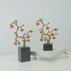 Decorative Figurines Persimmon Tree Decoration Home Living Room Light Luxury Exquisite Decor Porch Housewarming Creative Gifts All The