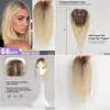 Lace Wigs 100 Remy Human Hair Toppers For Women Middle Part Blonde Golden Pieces Thinning Silk Base Clip In 231024 Drop Delivery Produ Dhdfp